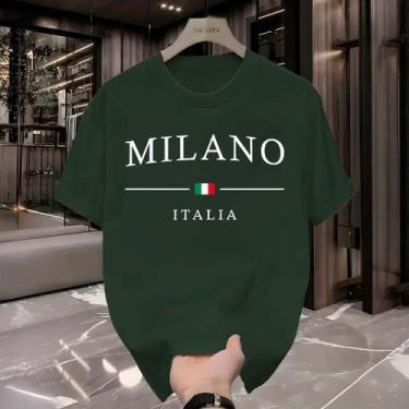 Imagem de Camiseta Milano Italia T-Shirt 100% Algodão Camisa Masculina Street We