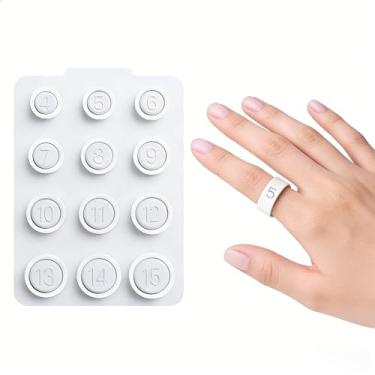 Imagem de Liedrg Kit de tamanho de anel compatível com Oura Ring 4 - Ferramenta profissional de medição de dedo para anéis inteligentes, tamanhos 4-15