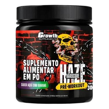 Imagem de Pré Treino Haze Hardcore 300g Growth Sabor Guarana c/ açai