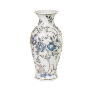 Imagem de Vaso de cerâmica retrô chinês para sala de estar, varanda, mesa de jantar, armário de TV, arranjo de flores, vasos secos, vasos de flores (B)