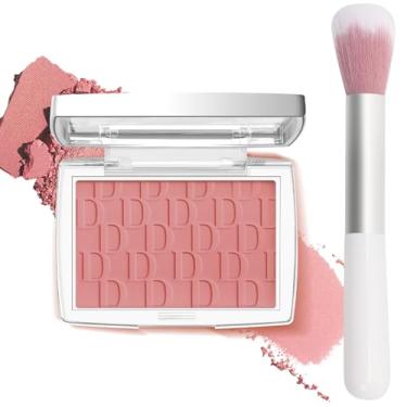 Imagem de LYBHDAFA Blush em pó de jacarandá para bochechas com pincel, paleta de blush fosco blush em pó, blush facial, fórmula misturável natural, sedosa, leve, maquiagem, blush rubores de maconha, 012#
