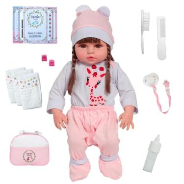Imagem de Bebê Reborn Boneca Menina Girafinha Com Bolsa Maternidade
