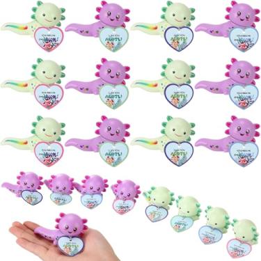 Imagem de Soulchen 24 Pcs Axolotl Pull Back Cars with Pun Greeting Cards Valentine's Day Gifts for Friends Suitable Party Favors Birthday