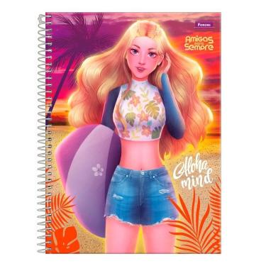 Imagem de Caderno Espiral Amigas Sempre Capa Dura 160F 10Mat Grande