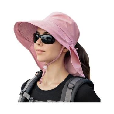 Imagem de Chapéu Balde de Aba Grande para Sol - Proteção UV para Verão, Pesca, M