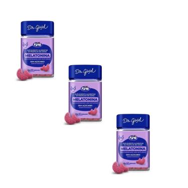 Imagem de Kit 3 Melatoninas Sabor Morango 3x60 Gomas Fini Dr Good-Unissex