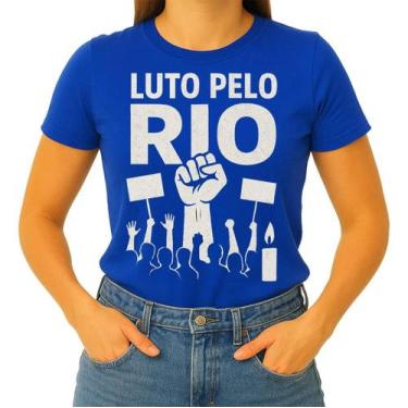 Imagem de Camisa Camiseta de Algodão Masculina Feminina Unissex Luto pelo Rio de
