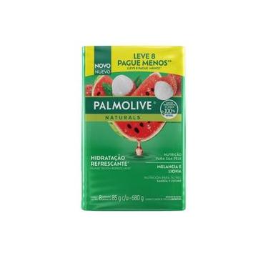 Imagem de Sabonete em Barra Palmolive Naturals Hidratação Refrescante Melancia & Lichia 8x85g