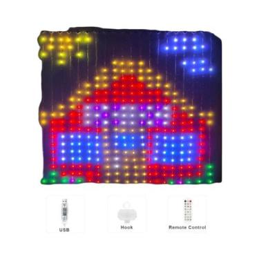 Imagem de Luzes De Cortina LED RGB Com 400 Lâmpadas, Programáveis via APP BT, Co