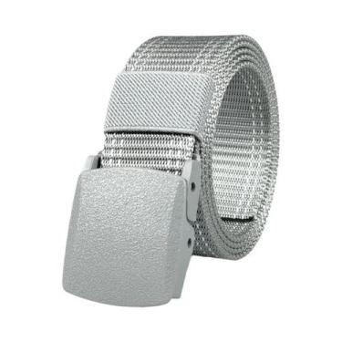 Imagem de Cinto Tático De Nylon Branco Com Fivela Automática Para Homens E Mulhe