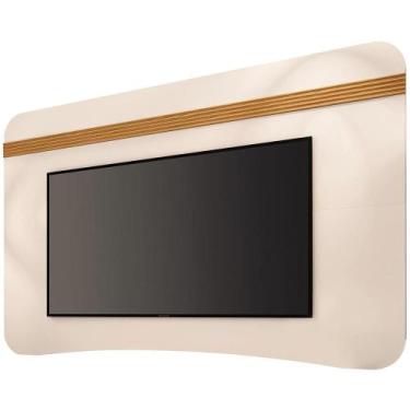 Imagem de Painel Para TV 80 Pol Orgânico 200cm Ermione B01 Off White Cinamomo - 