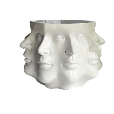 Imagem de Vaso de plantas de resina de vaso de flores com design multifacetado a