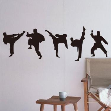 Imagem de Adesivos de parede Martial Arts Taekwondo Fighter PVC 43x130cm - yiwei