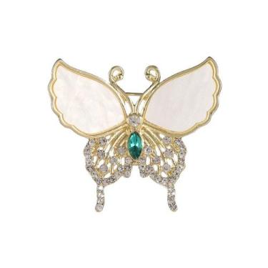 Imagem de Broche Elegant Crystal Butterfly Strass Alloy 4x3,5 cm - yiweisai