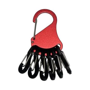 Imagem de Mosquetão Tático Para Camping E Escalada Ao Ar Livre Com 6 Ganchos S-B