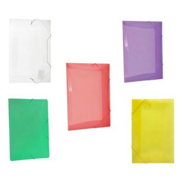 Imagem de 10 Pasta Aba Com Elástico Oficio 40MM Coloridas Dac GROSSA 0,40CM