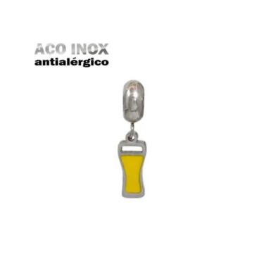 Imagem de Pingente Cerveja Aço Inóx Antialérgico Pulseiras Berloque - Pulseiras 