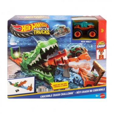Imagem de Playset Hot Wheels Monster Trucks Com Mega-Wrex e Crocodilo MATTEL