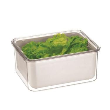 Imagem de Cesto organizador de geladeira com 1 cesto e tampa cristal de 2,7 litr