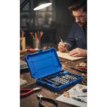 Imagem de Estilete Precisão 29 Peças Artesanato Azul - Qualidade Profi - Congrat