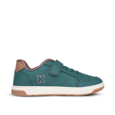 Imagem de Tênis Infantil Menino Kidy Astral Verde Castanho Casual Moderno Velcro-Masculino