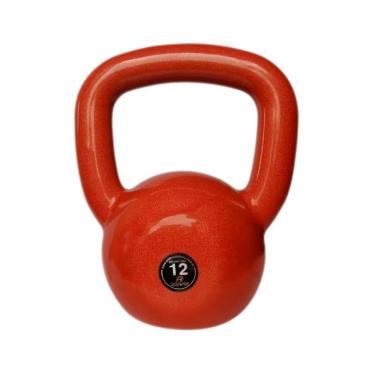 Imagem de Kettlebell Emborrachado Treinamento Funcional Fitness 12kg Ferro Fundido com Alça Anatômica Anilhas Fitness