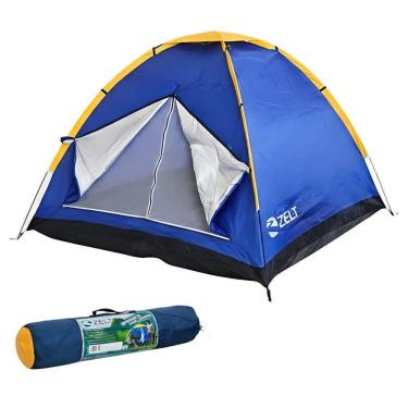 Imagem de Barraca de Camping Iglu Até 4 Pessoas 2,10m Prova D'agua Fps100 Azul Zelt