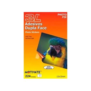 Imagem de Adesivo Dupla Face Lassane Photo Fix para Fotos e Cartazes 12x13mm Blister com 504 Unidades