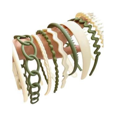 Imagem de Conjunto De Faixas De Cabelo Antiderrapantes Femininas 9 Peças Para Fr