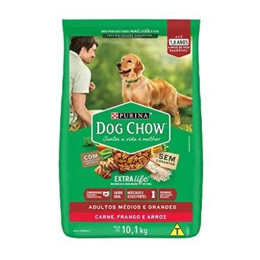 Imagem de Ração seca PURINA® DOG CHOW® NUTRIÇÃO REFORÇADA para Cães Adultos Minis e Pequenos Carne, Frango e Arroz 10,1kg