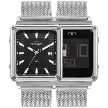 Imagem de Relógio Technos Masculino Curvas Prata Anadigi 1S13Cw/1P