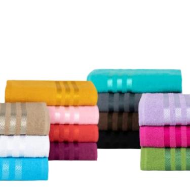 Imagem de Kit Com 10 Toalhas de Rosto Grécia- 45x70cm 100% Algodão (Cores Variadas)