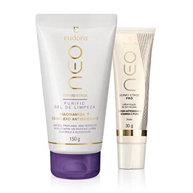 Imagem de Eudora Kit Dermo Etage: Gel de Limpeza Facial Antioxidante 150g + Sérum Antioxidante Vitamina C 30g