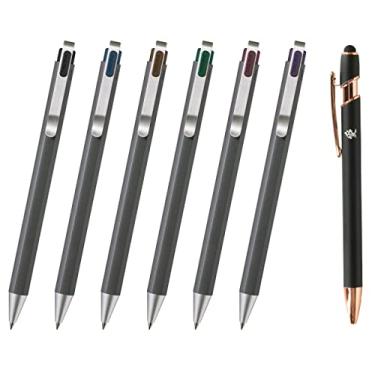 Imagem de Sakura Japan Caneta esferográfica de tinta gel placa esférica iD 0,5 mm conjunto de 6 cores (preto puro, caixa da floresta mocha noturna misteriosa) com pacote original utilizável, 2,59 x 5,7 1,1 cm