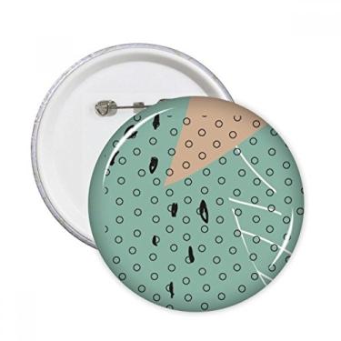 Imagem de Broche redondo com estampa de plantas abstratas em pontos com estampa de arte 5 peças