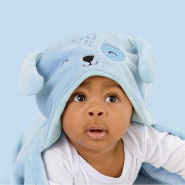 Imagem de Cobertor De Microfibra Bebe Com Capuz Mami Bichuus Enxoval Bebê - Papi