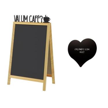 Imagem de Kit Quadro Negro Para Marketing Café Coffe Cafeteria Gourmet - Fábrica