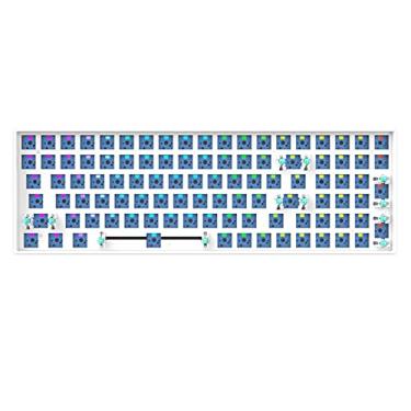 Imagem de 85% Kit de teclado mecânico TKL, 100 KEYS ANTI-GHOSTING RGB 3 Métodos de conexão Kit de teclado ergonômico de troca a quente White