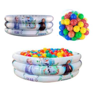 Imagem de Piscina de Bolinhas 100 litros Frozen + 100 Bolinhas