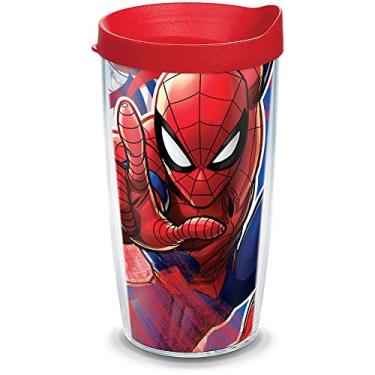 Imagem de Tervis Marvel – O icônico Homem-Aranha feito nos EUA com parede dupla isolado mantém as bebidas frias e quentes, 473 ml, clássico