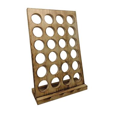 Imagem de Gianna's Home – Suporte rústico para cápsulas de café de madeira envelhecida para K-Cups, 24 Capacidade, Torched Wood