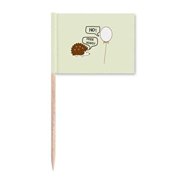 Imagem de Sinalizadores de palitos de dente de porco-espinho de porco-espinho para decoração de festa