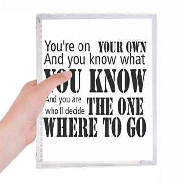 Imagem de Caderno de anotações "You Dececide Where To Go" com folhas soltas e diários recarregáveis