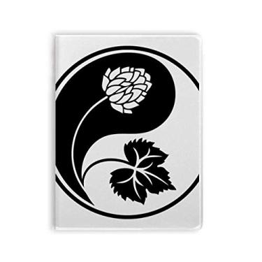 Imagem de Caderno com estampa de flores Yin-yang da religião budista capa macia
