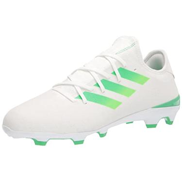 Imagem de adidas Tênis de futebol unissex Gamemode Tex Firm Ground, Branco/Semi Grito Verde/Branco, 11 Women/11 Men