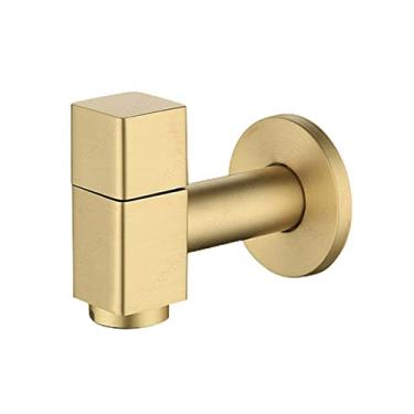 Imagem de Bronze Ouro Lavanderia Torneira do Banheiro Montagem na Parede Torneira de Água Fria Torneira da Pia Torneira Bibcocks Mangueira de Jardim Externa Torneira de água, D4