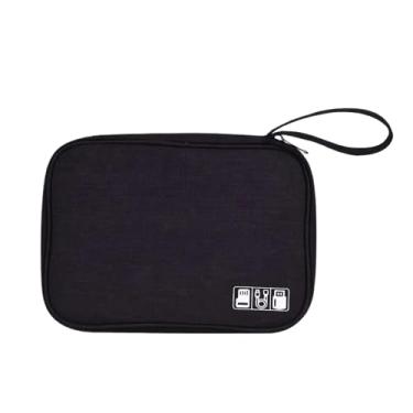 Imagem de Bolsa Case Organizadora De Cabos Acessórios Eletrônico Fio Estojo Bag (Preto)
