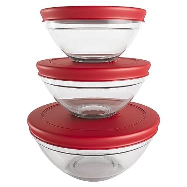 Imagem de Euro Home - Conjunto com 3 Potes de Vidro Redondos com Tampa Plástica - VDR7093-VM