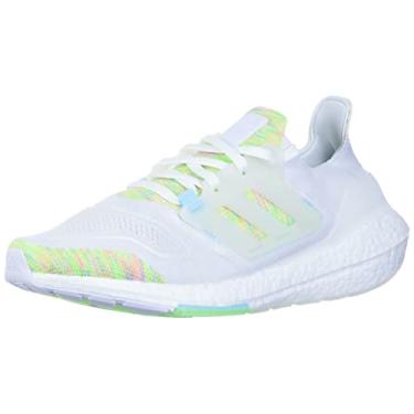 Imagem de adidas Tênis de corrida masculino Ultraboost 22, Nuvem, branco/nuvem branca/azul Bliss, 14
