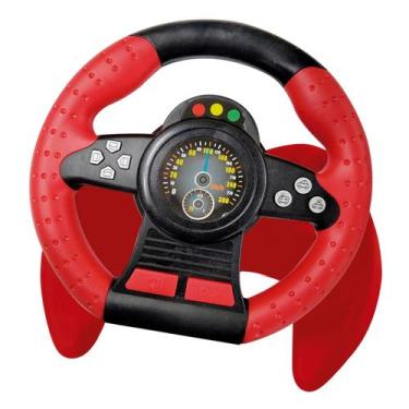 Imagem de Volante Giro 360 Brinquedo Som Música Com Alça Carro Ventosa Dm Toys, 